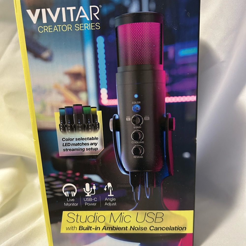 New/Unused/Opened… Studio Mic USB with Built-in Ambient Noise Cancelation